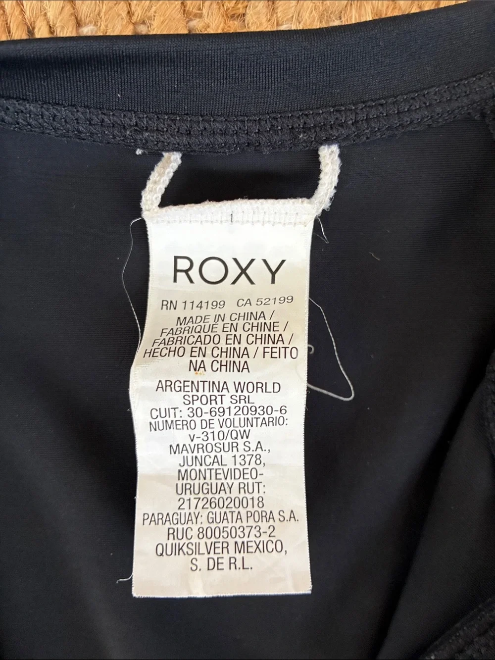 Roxy XS Black Swim Lycra